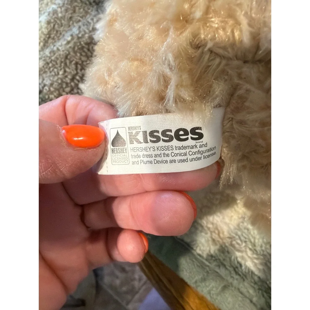 Hershey's Kisses Magnetic Kissing Teddy Bears Galerie Plush Set Cream Tan‎ Heart